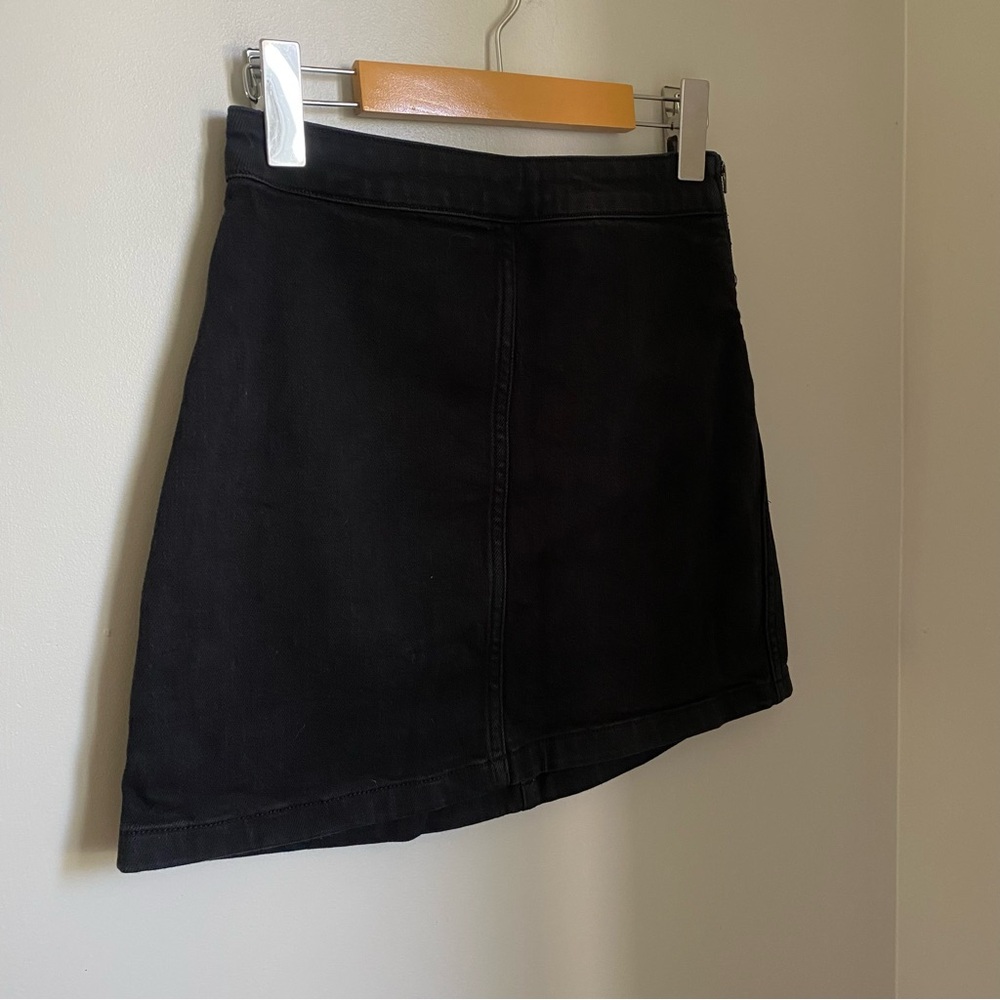 Aritzia Wilfred Free Black Denim Mini Skirt Size 2 Y2K Streetwear - Picture 4 of 10